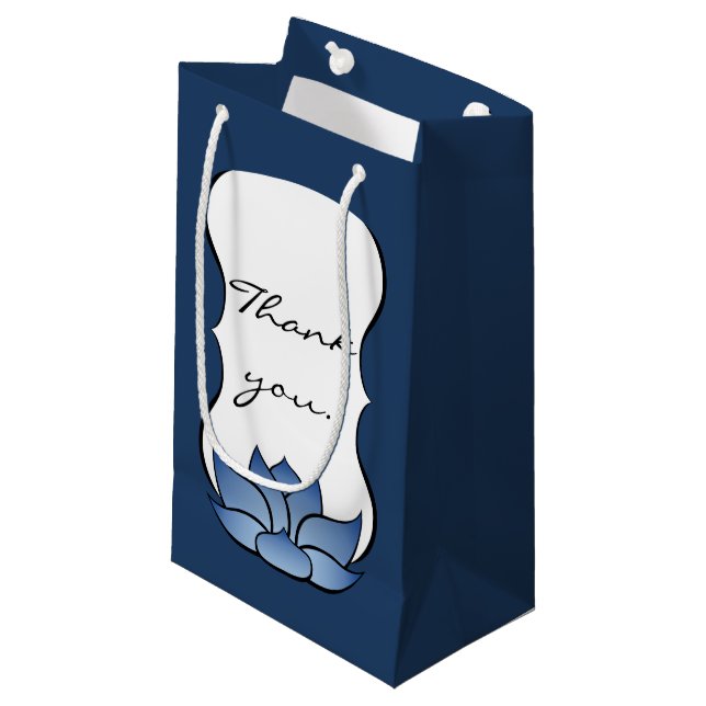 Exquis Lotus dans le sac cadeau bleu (Devant Angle)