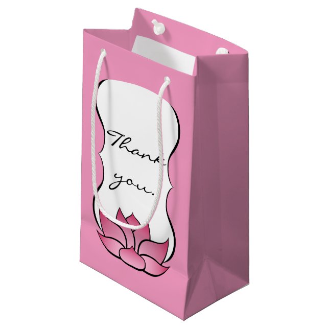 Exquis Lotus dans sac cadeau rose (Devant Angle)