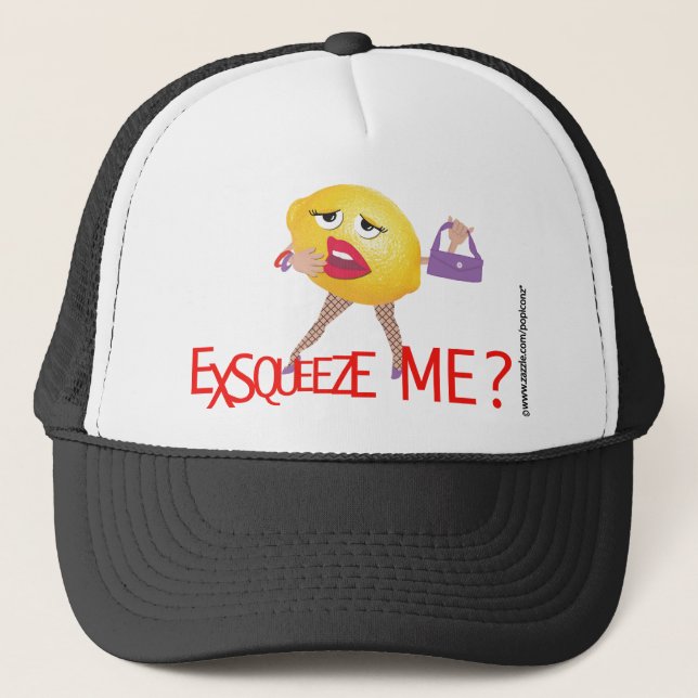 "exsqueeze je ?" casquette humoristique de citron (Devant)