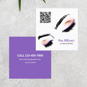 Extension Eyelash Carte de visite de code QR