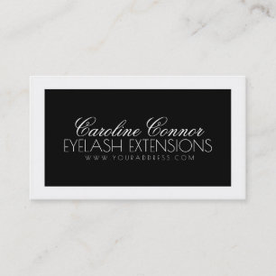 Extensions Eyelash noir & blanc Gras carte design