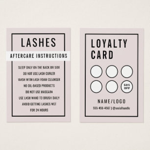 Extensions simples de cendres roses carte de soin