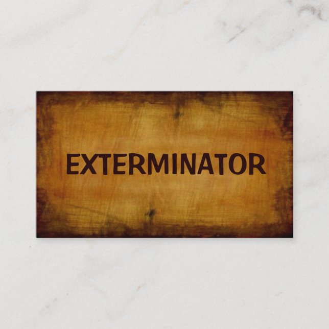 Exterminateur Carte de visite antique (Devant)