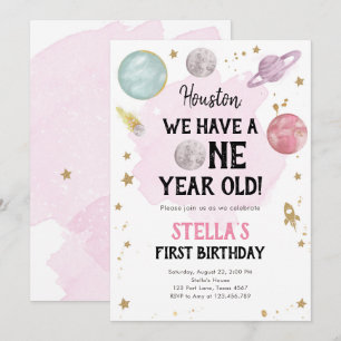 Externe Planètes spatiales Invitation d'anniversai