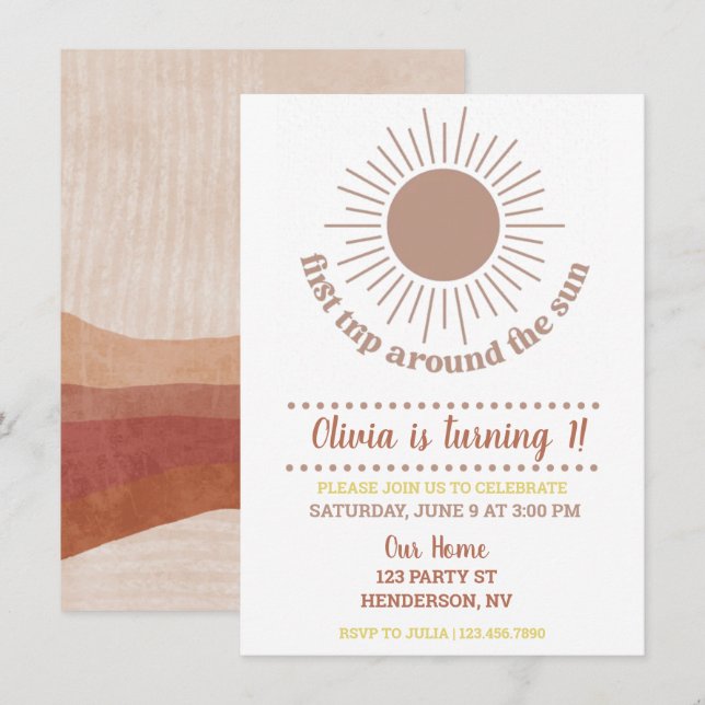 Externe Planètes spatiales Invitation d'anniversai (Devant / Derrière)