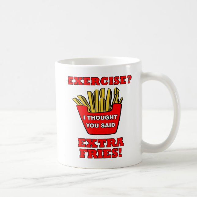 Extra Fries drôle Mug (Droite)