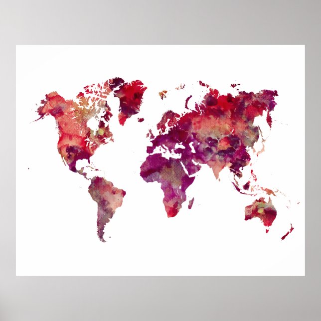 Extra large world map poster (Devant)