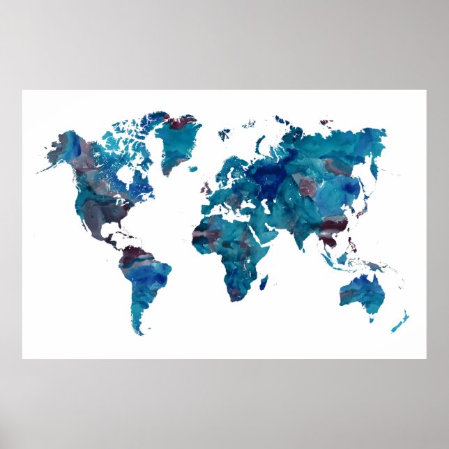 Extra large world map poster (Devant)