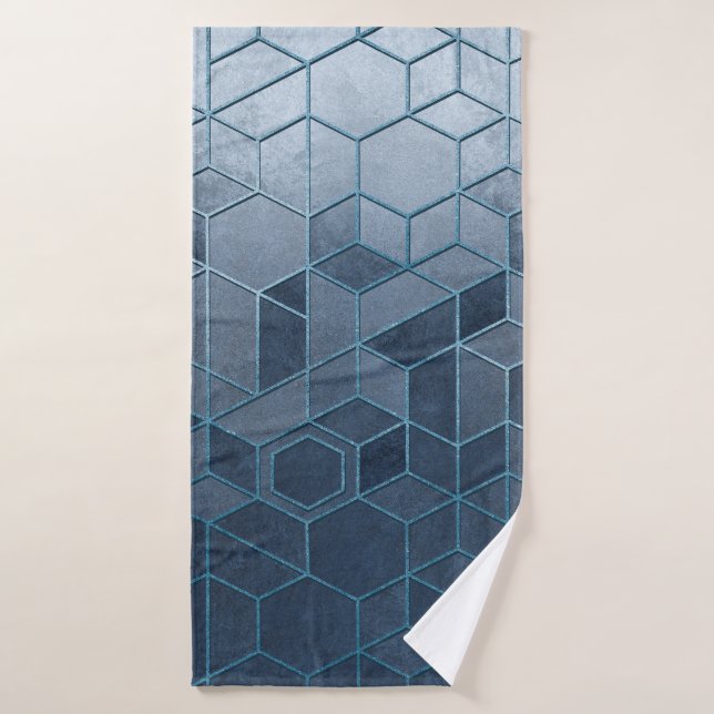 Extraction géométrique d'hexagones sur un relief b (Serviette de bain)