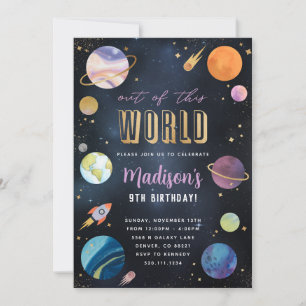 Extrait de ce monde Galaxy Invitation