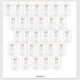 Extrait de vanille fait maison Étiquette de vinyle