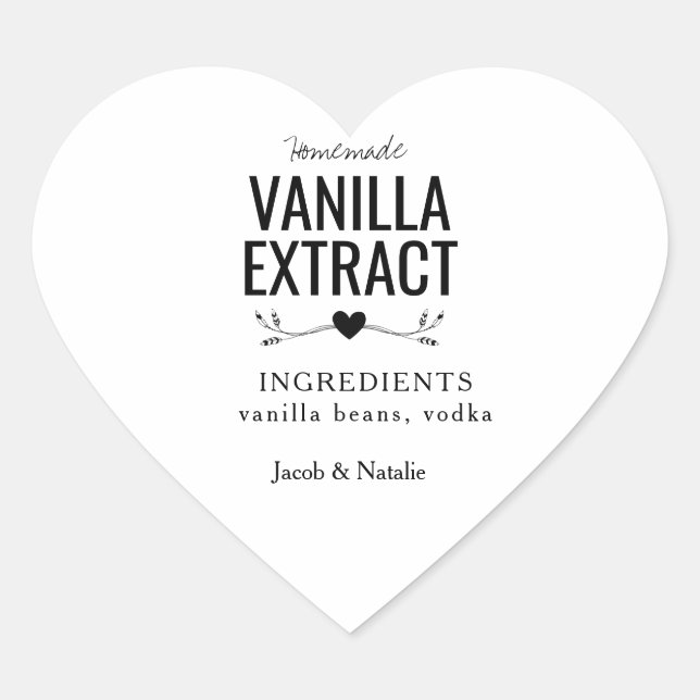 extrait de vanille maison sur mesure étiquette de  (Devant)