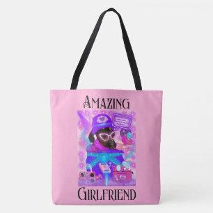 Extraordinaire petite amie Sac fourre-tout rose