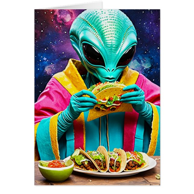 Extraterrestre mangeant des tacos pour toutes les  (Devant)