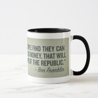 Extrémité de Franklin de la tasse de République