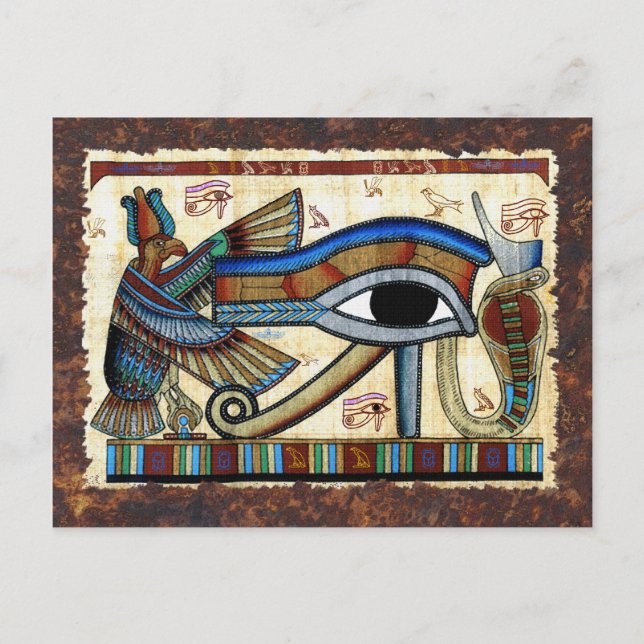 EYE OF HORUS Ancienne carte postale Art égyptien (Devant)