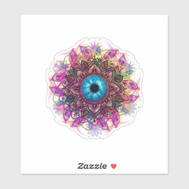 Eye of the Beholder Mandala - Sticker (Feuille)