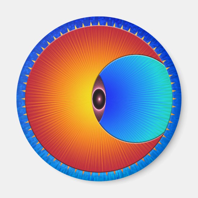Eye Of The Sun Round Magnet (Devant)