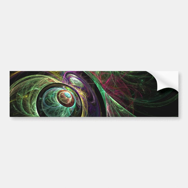 Eye to Eye Abstract Art Bumper Sticker (Devant)