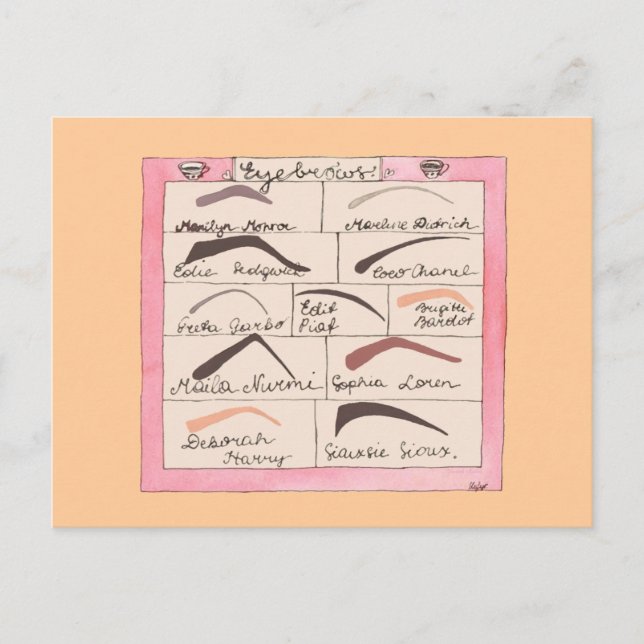 Eyebrows Celebrity ~ Carte postale / Invitations (Devant)