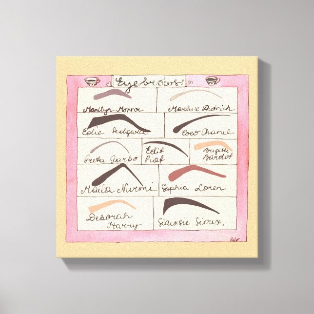 Eyebrows de célébrité ~ Toile emboutie .75 12x12 (Recto)