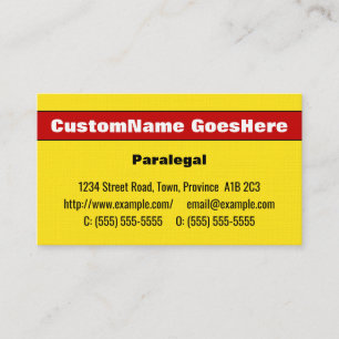 Eyecatching & Bold Paralegal Carte de visite