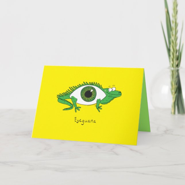 Eyeguana - Eyeball Iguana Reptile Carte de voeux (Devant)