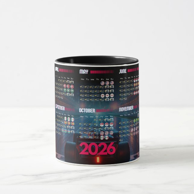 F1 2026 Calendar Mug (Centre)