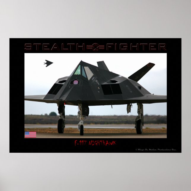 F-117 Poster d'un chasseur furtif (Devant)