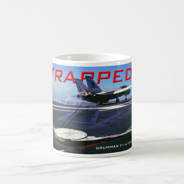 F-14 Tomcat "TRAPPED !" Mug (Centre)