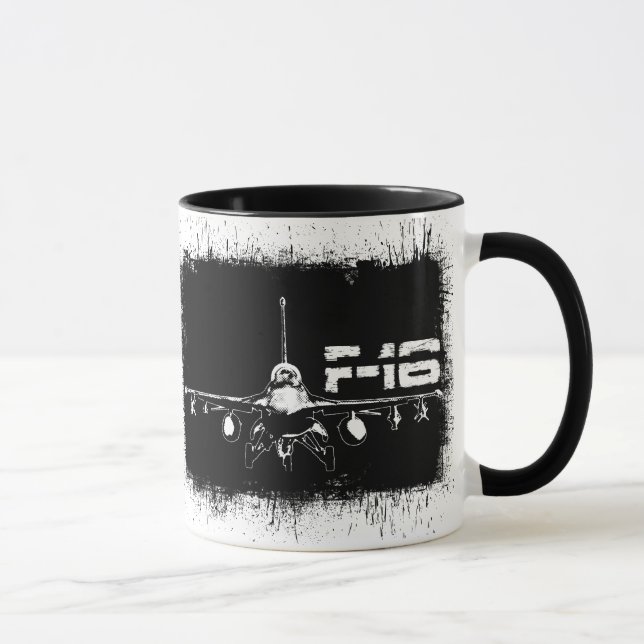F-16 Faucon de combat 11 oz Ringer Mug (Droite)