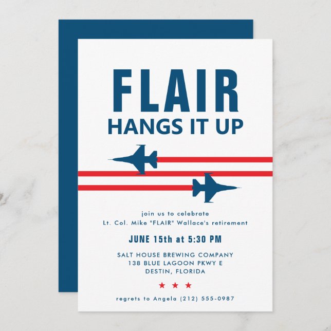 F-16 Invitation d'un avion de chasse (Devant / Derrière)