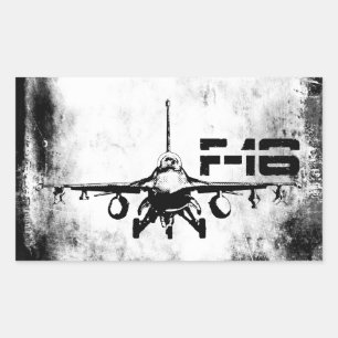 F-16 Stickers rectangle de lutte contre le faucon