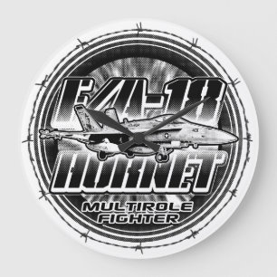 F/A-18 Hornet Grande horloge Mur Acrylique Horloge