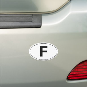 F Car Magnet & France /Autocollant de voyage franç