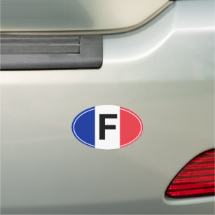 F Car Magnet & France /drapeau d'autocollant de vo