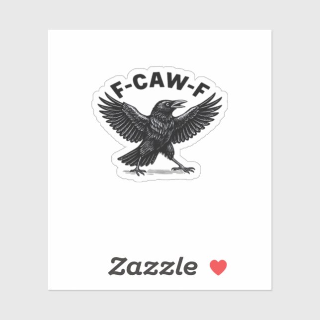 F-Caw-F Bird Lover’s Humorous Pun Stickers Essenti (Feuille)