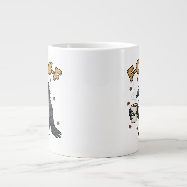 F-CAW-F Crow Mug | Funny F Caw F Coffee Mug  (Devant)