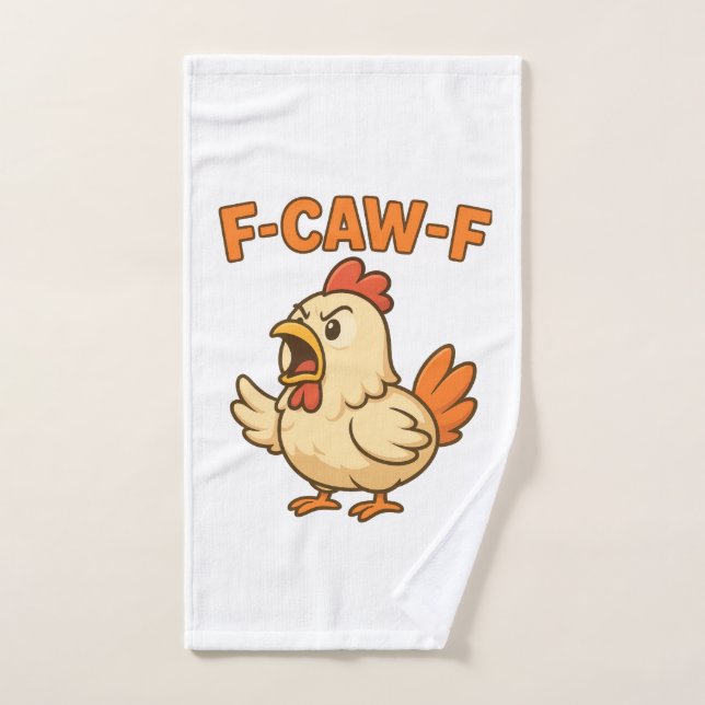 F-CAW-F Funny Chicken | Quote Rooster Meme T-shirt (Serviette à main)