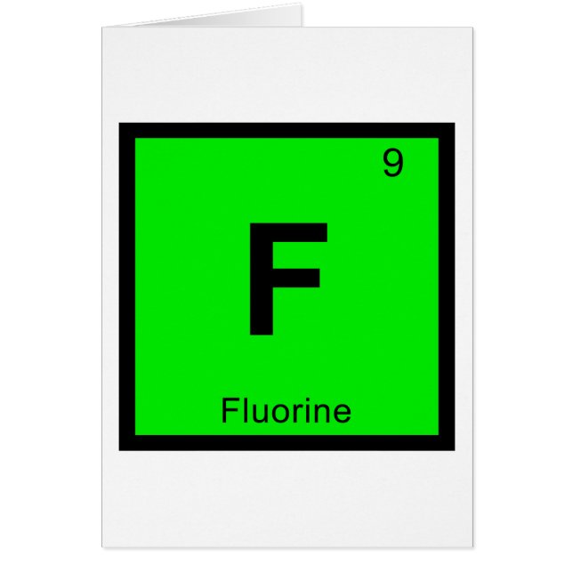 F - Chimie du fluor Symbole du tableau périodique (Devant)