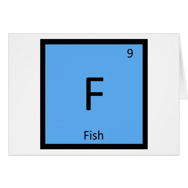 F - Chimie du Poisson Symbole d'Élément du Tableau (Devant horizontal)
