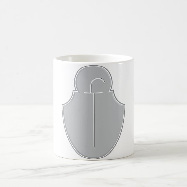 F Emblème de plaque Monogramme Mug (Centre)