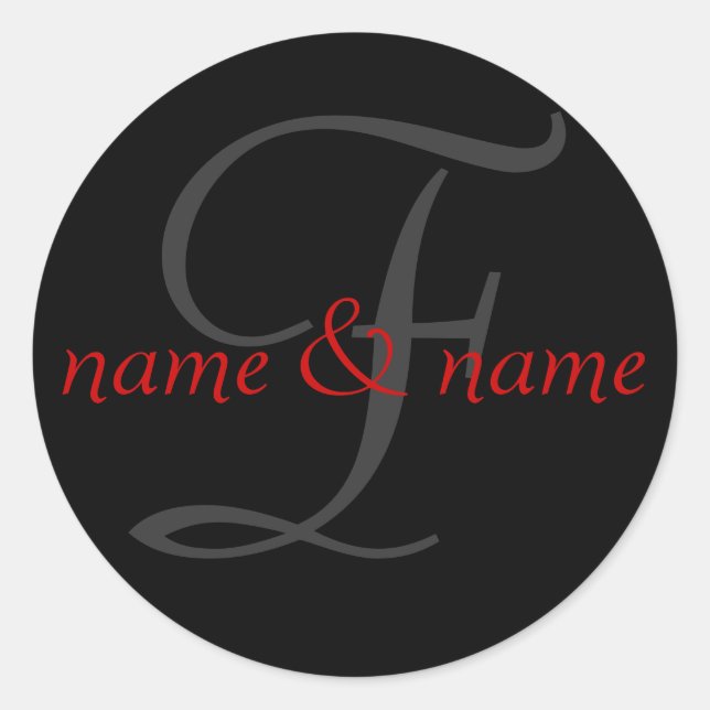 F étiquette monogramme (Devant)