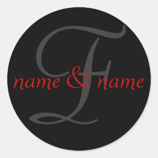 F étiquette monogramme