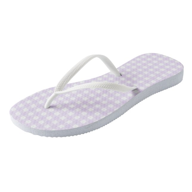 F & L Rose Gingham Paire de Tongs (Incliné)