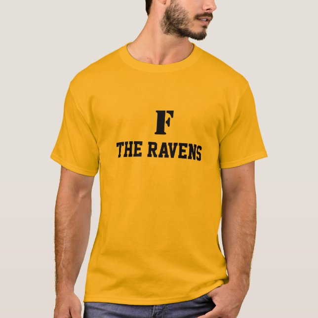 "F le T-shirt de fan de Ravens" Steelers (Devant)