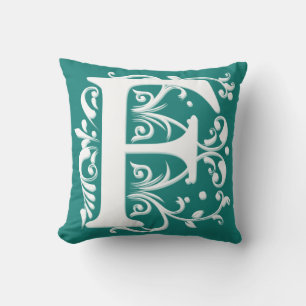 F Monogramme de la lettre initiale - Coussin
