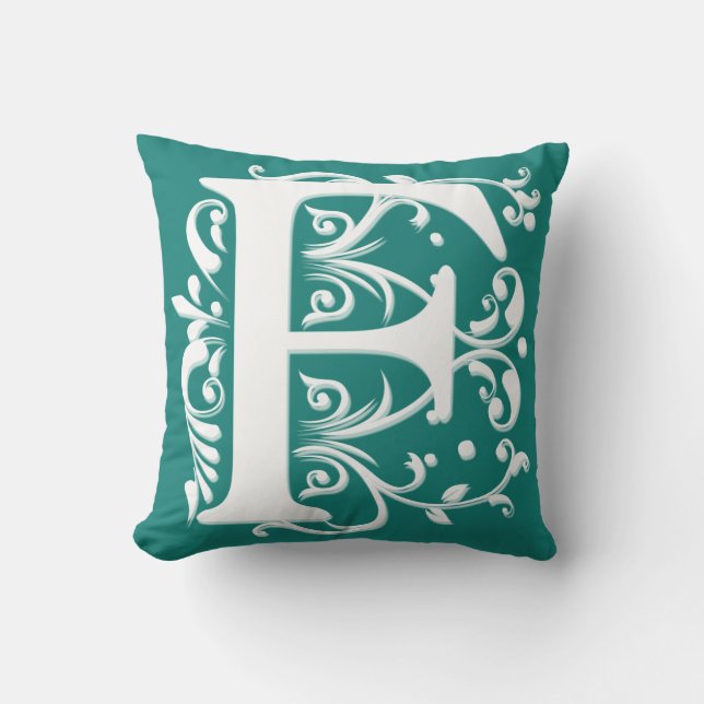 F Monogramme de la lettre initiale - Coussin (Recto)