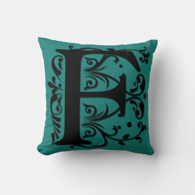F Monogramme de la lettre initiale - Coussin (Recto)
