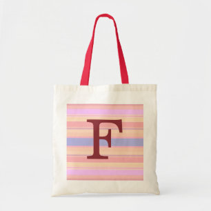 F : Monogramme F Été Rayures Sac fourre-tout amusa